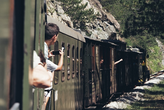 Voyageurs en train